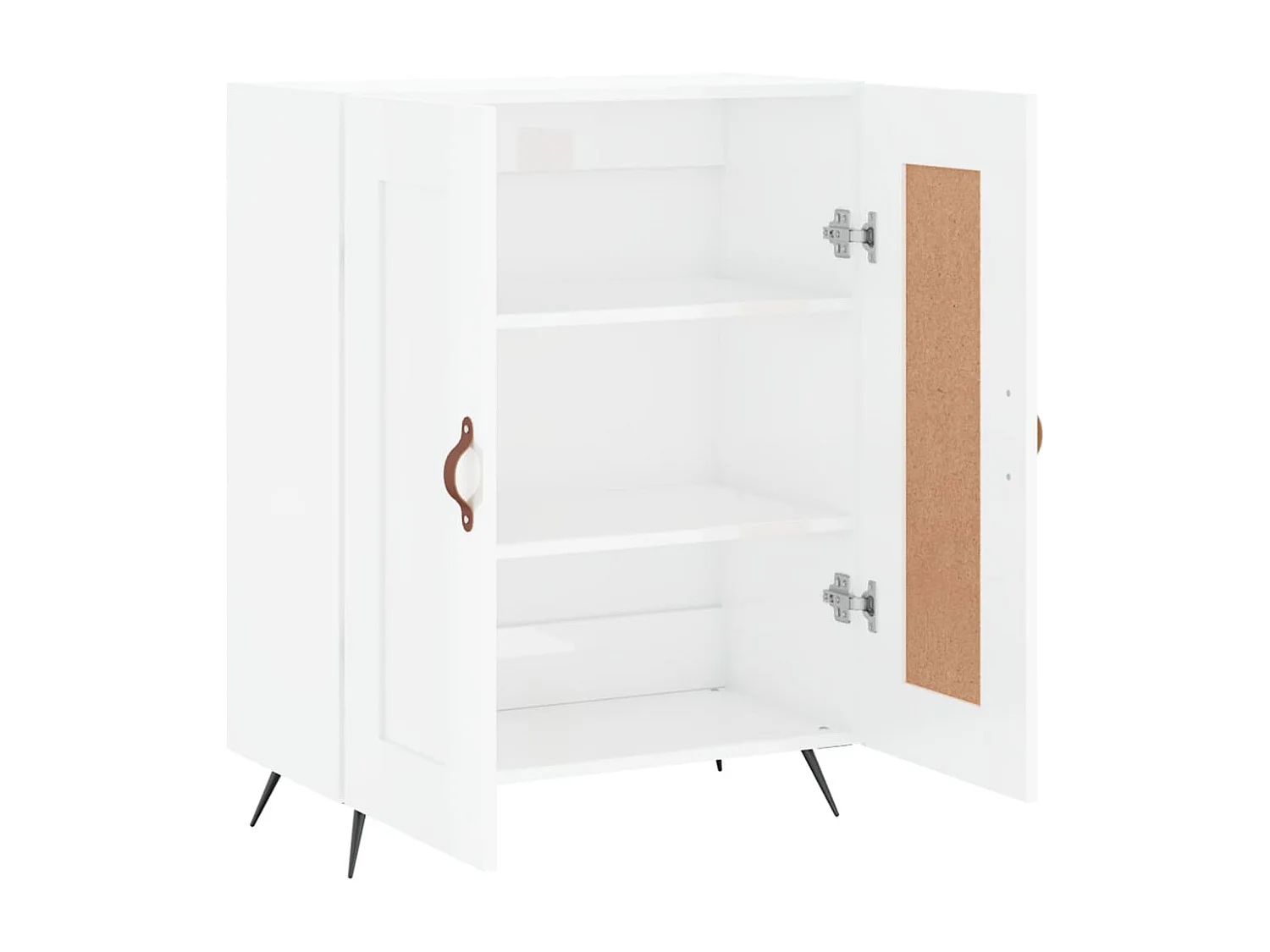 Dressoir 69,5x34x90 cm bewerkt hout hoogglans wit