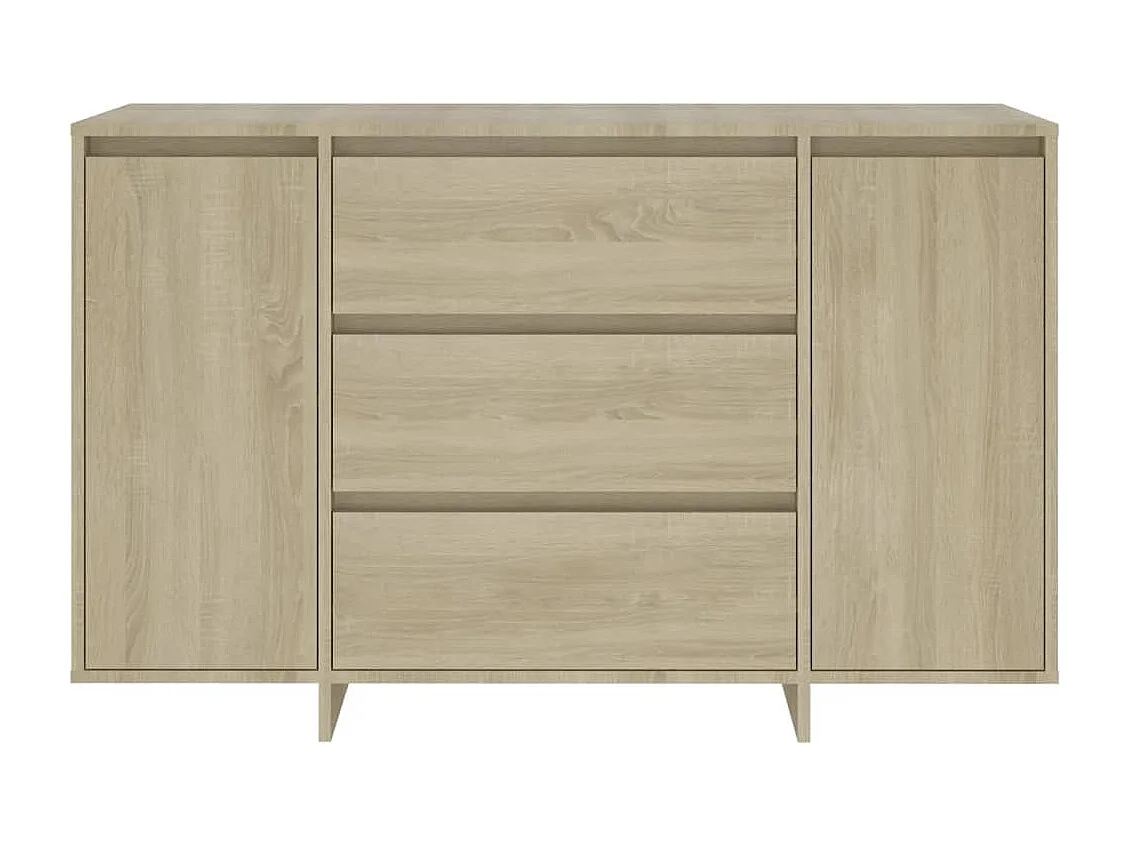 Buffet avec 3 tiroirs Chêne Sonoma 120x41x75 cm Aggloméré