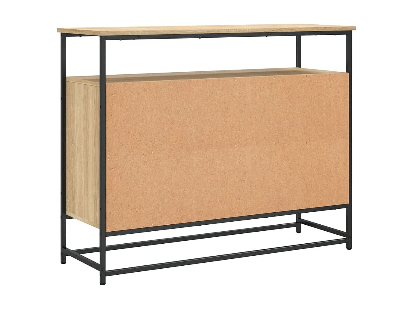 Dressoir 100x35x80 cm bewerkt hout sonoma eikenkleurig