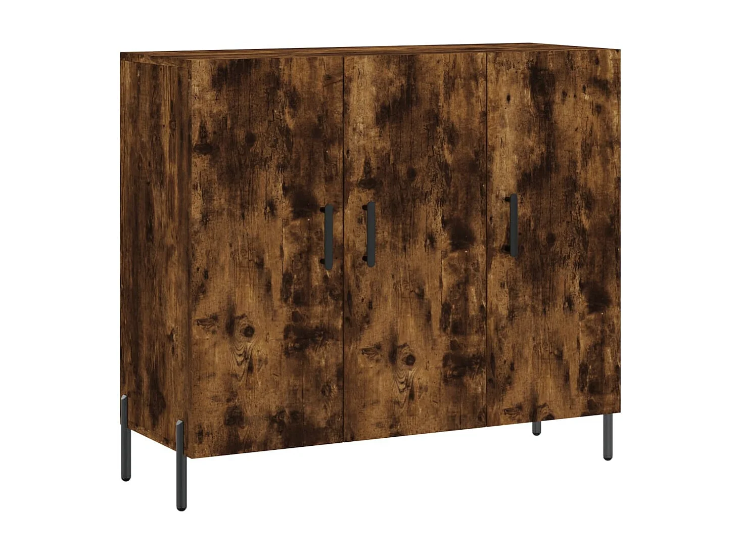 Buffet chêne fumé 90x34x80 cm bois d'ingénierie