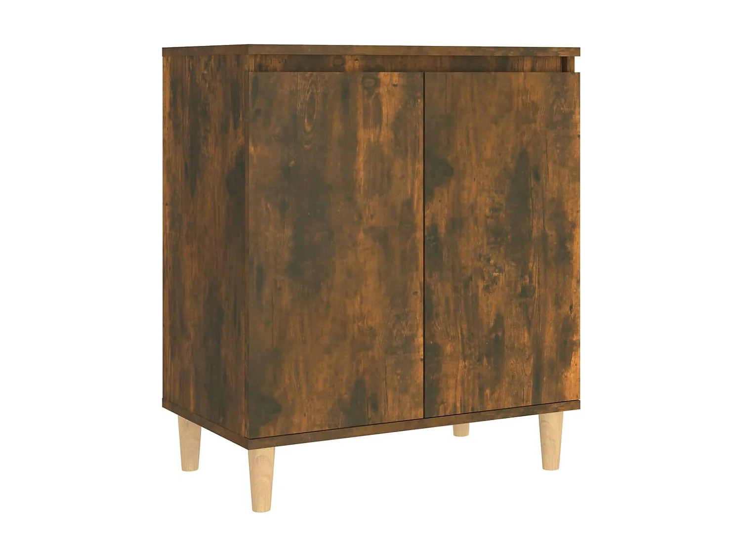 Aparador madera contrachapada color roble ahumado 60x35x70 cm