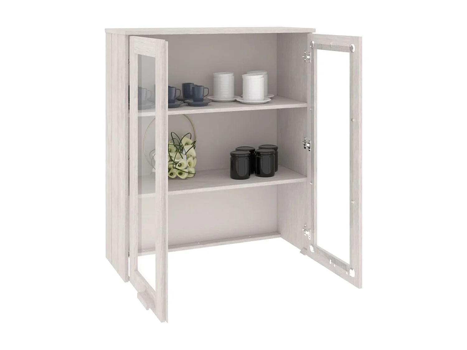 Topo p/ armário alto HAMAR 85x35x100 cm pinho maciço branco