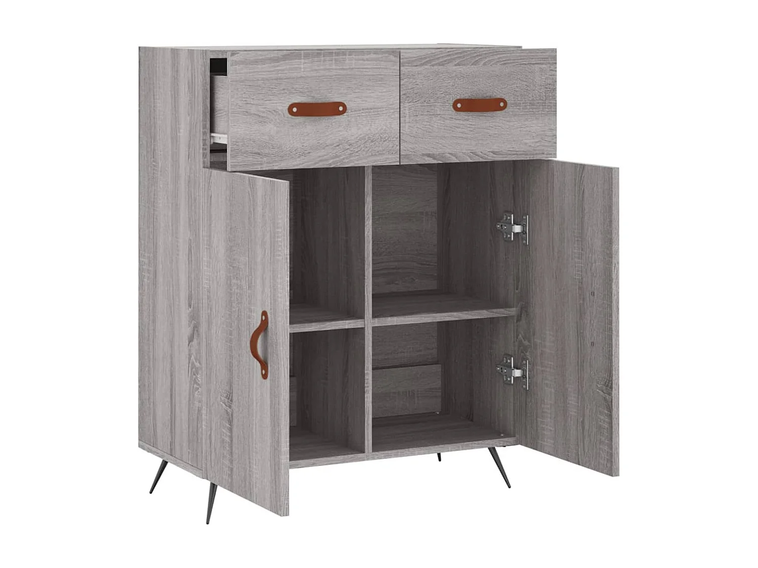 Buffet sonoma gris 69,5x34x90 cm bois d'ingénierie