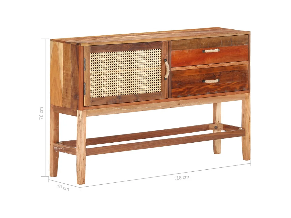 Buffet 118x30x76 cm Bois de récupération massif