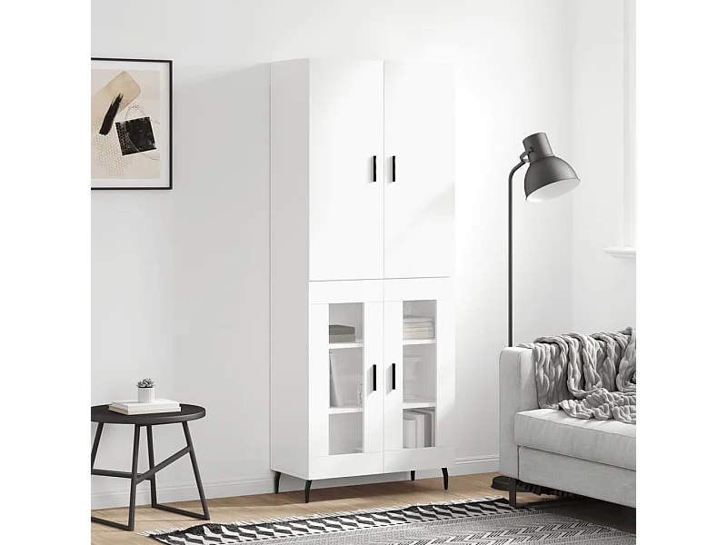 Armário alto 69,5x34x180 cm derivados de madeira branco