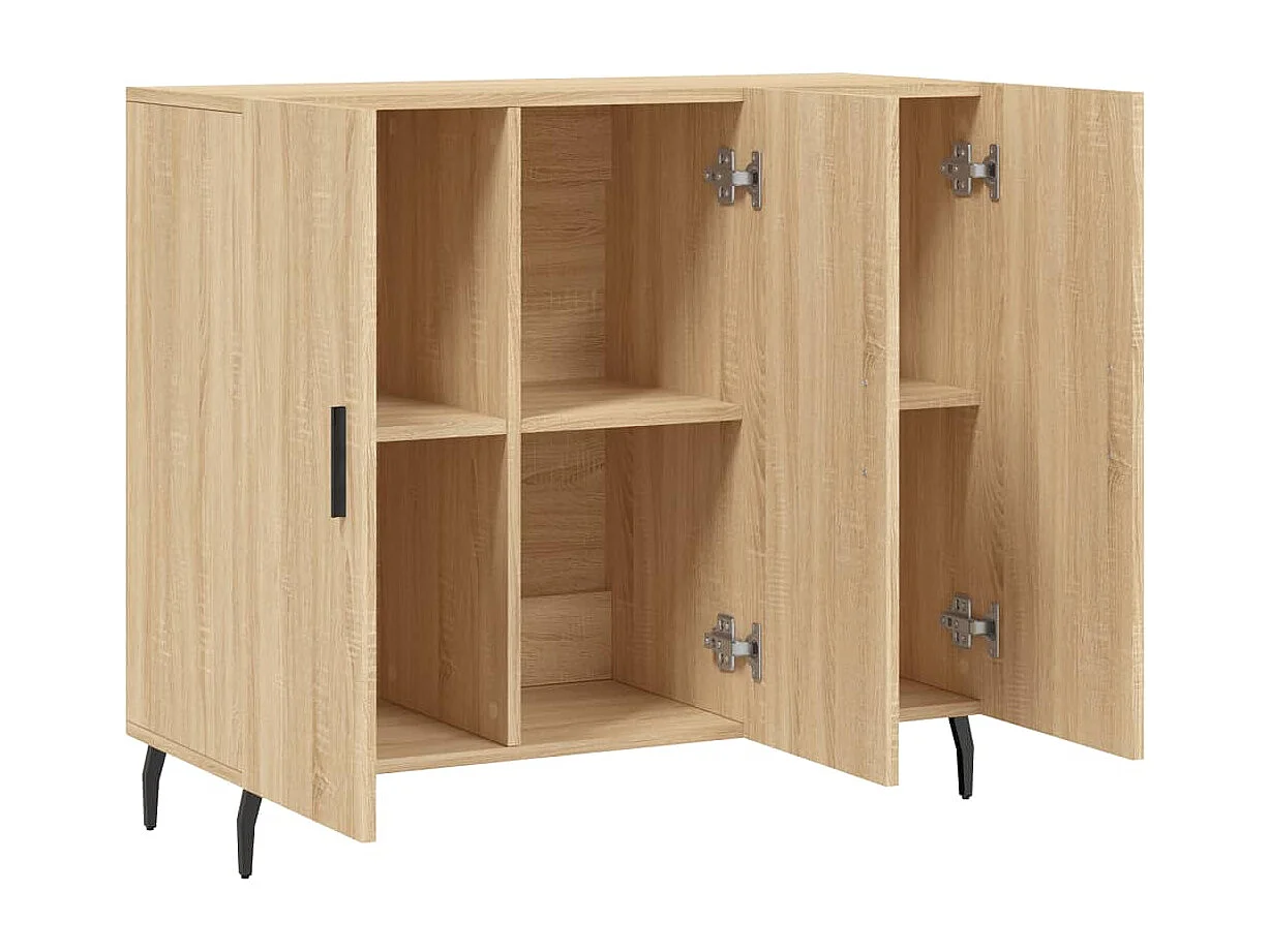 Buffet chêne sonoma 90x34x80 cm bois d'ingénierie