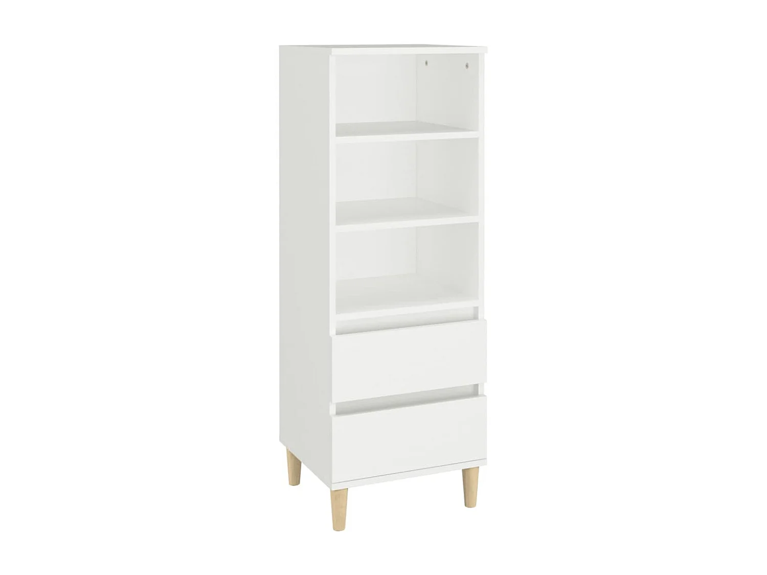 Buffet haut Blanc 40x36x110 cm Bois d'ingénierie