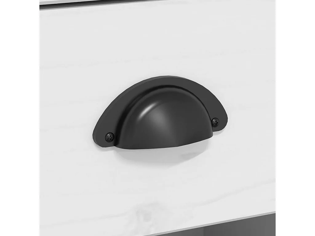 Aparador BODO 115x43x79,5 cm pinho maciço branco e castanho