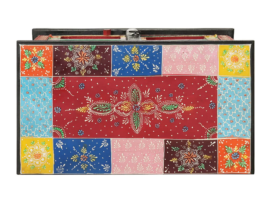 Aparador pintado à mão com portas 53x30x75 cm mangueira maciça