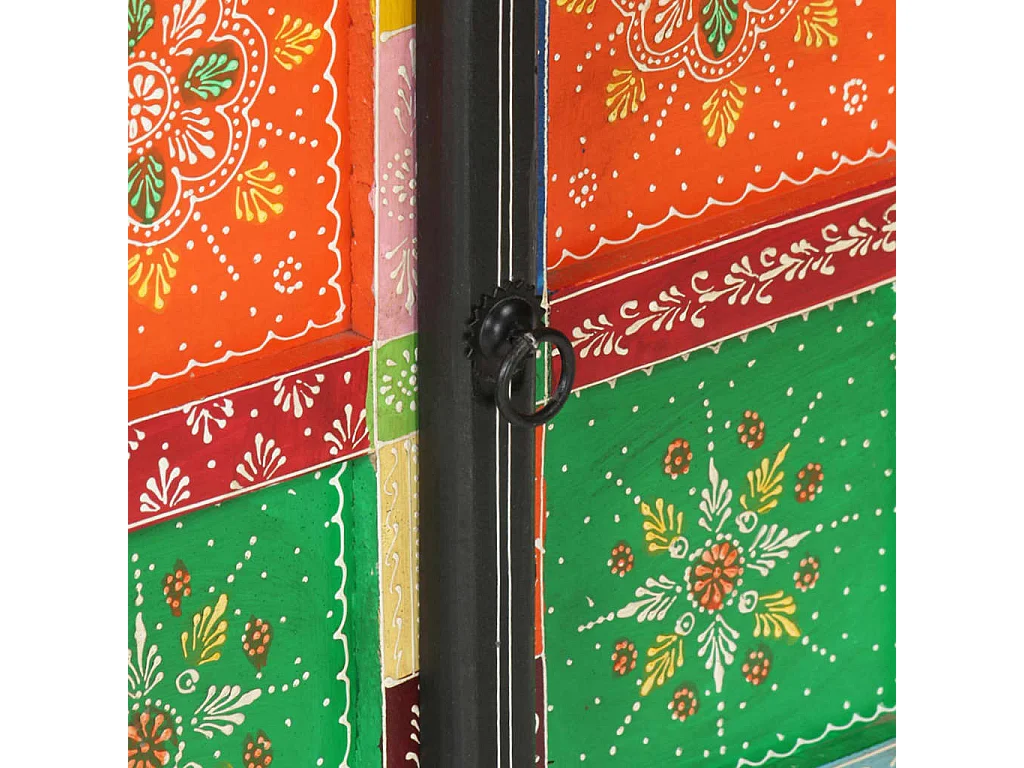 Aparador pintado à mão com portas 53x30x75 cm mangueira maciça