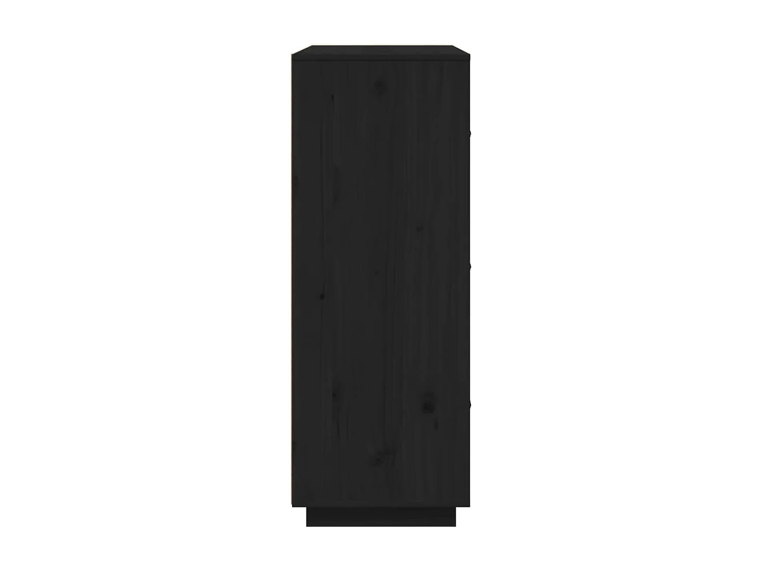 Buffet haut Noir 67x40x108,5 cm Bois massif de pin