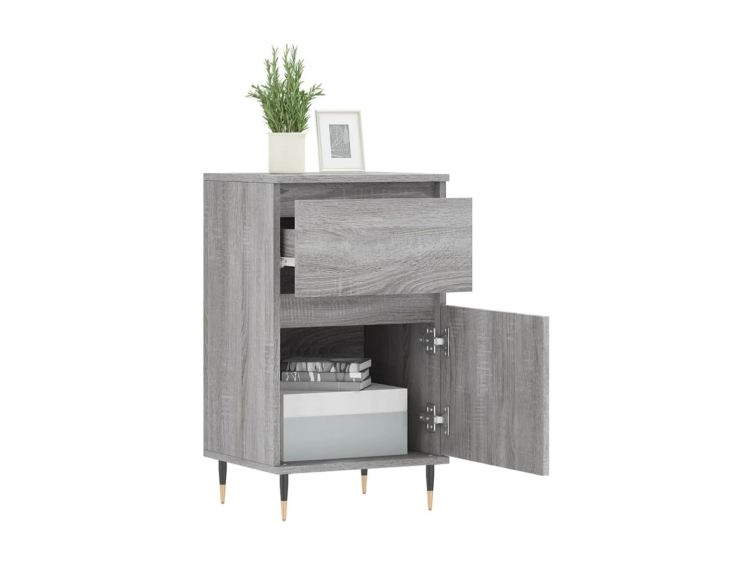 Buffets 2 pièces sonoma gris 40x35x70 cm bois d'ingénierie