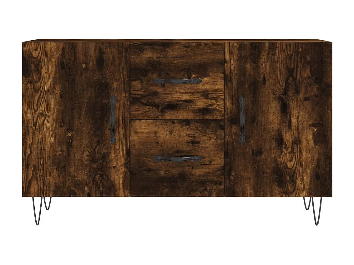 Aparador madera de ingeniería roble ahumado 100x36x60 cm