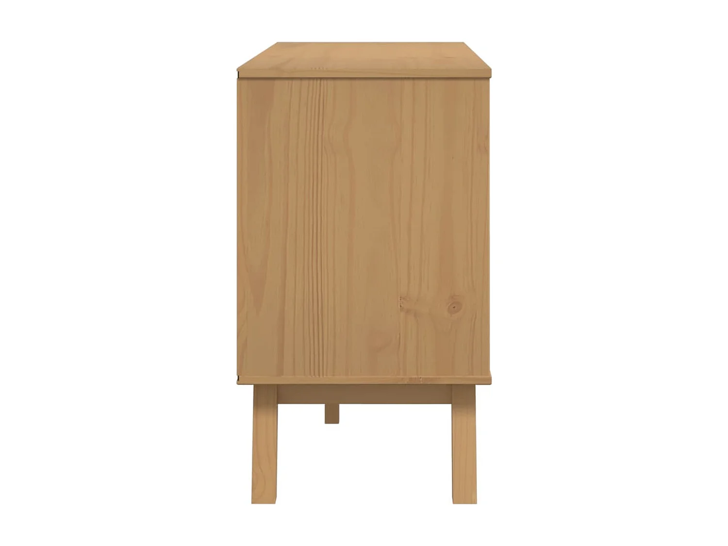 Aparador OLDEN madera maciza pino gris y marrón 114x43x73,5 cm