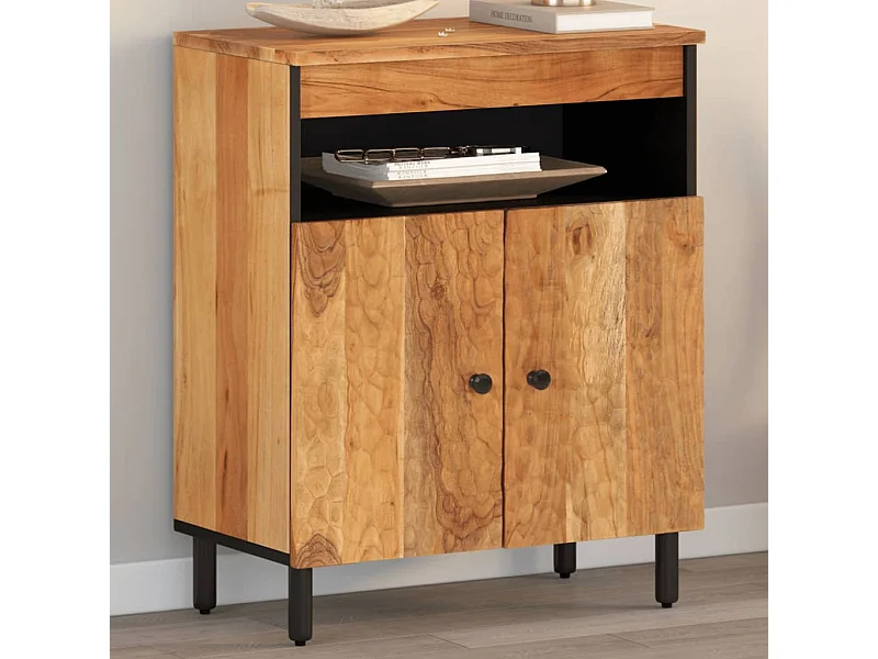 Armoire latérale 60x33x75 cm bois massif d'acacia