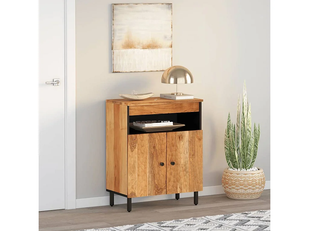Armoire latérale 60x33x75 cm bois massif d'acacia