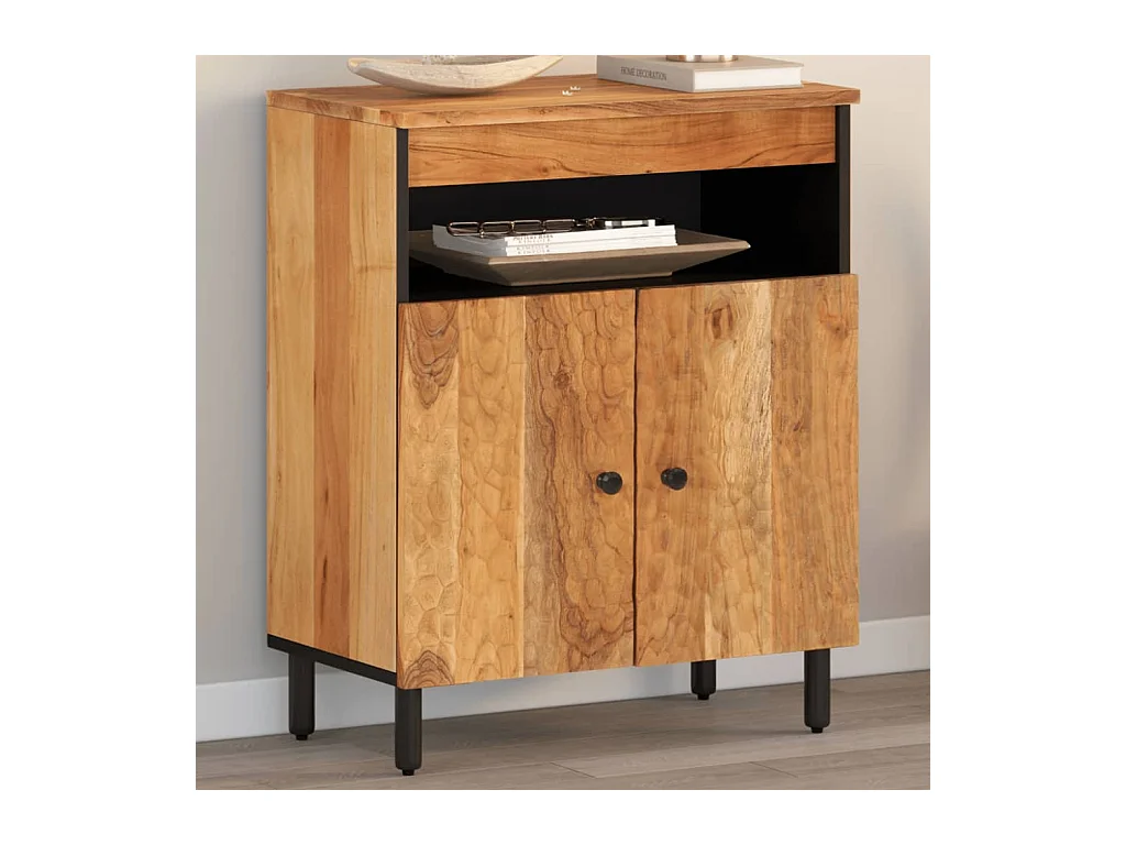 Armoire latérale 60x33x75 cm bois massif d'acacia