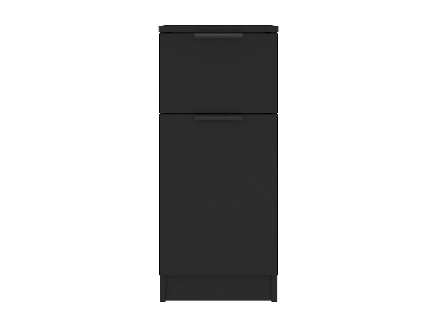 Buffets 2 pièces noir 30x30x70 cm bois d'ingénierie