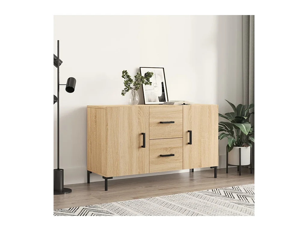 Buffet chêne sonoma 100x36x60 cm bois d'ingénierie