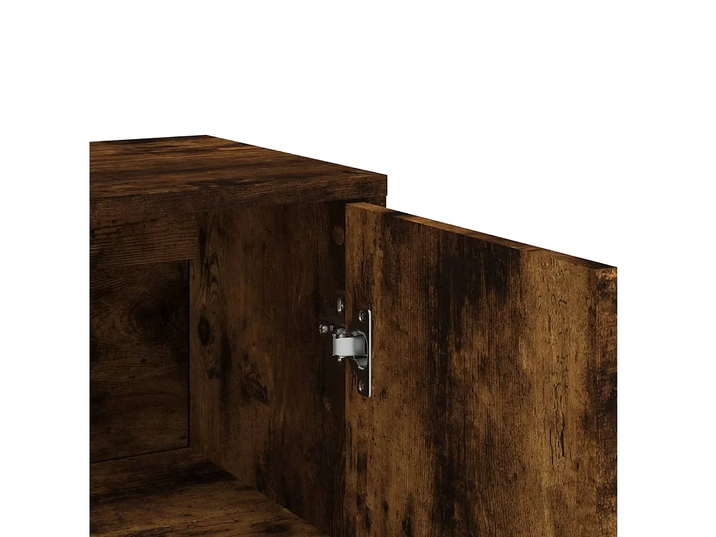 Buffet chêne fumé 60x31x84 cm bois d'ingénierie