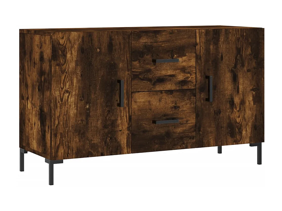 Aparador madera de ingeniería roble ahumado 100x36x60 cm