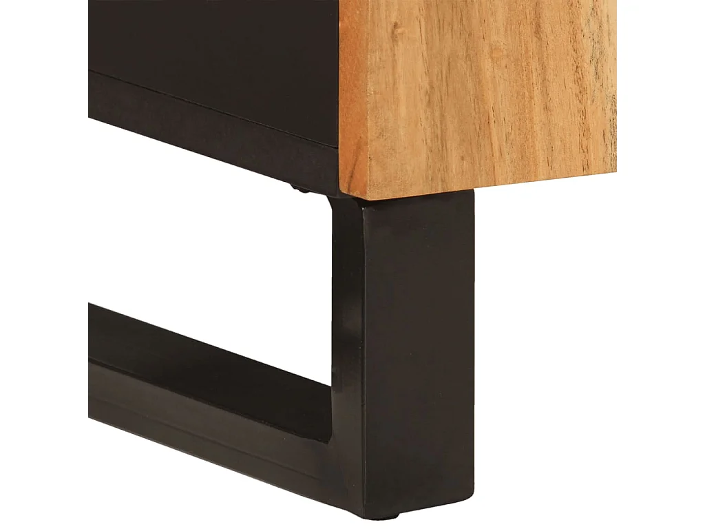 Buffet avec 2 portes 90x33x75 cm bois massif d'acacia