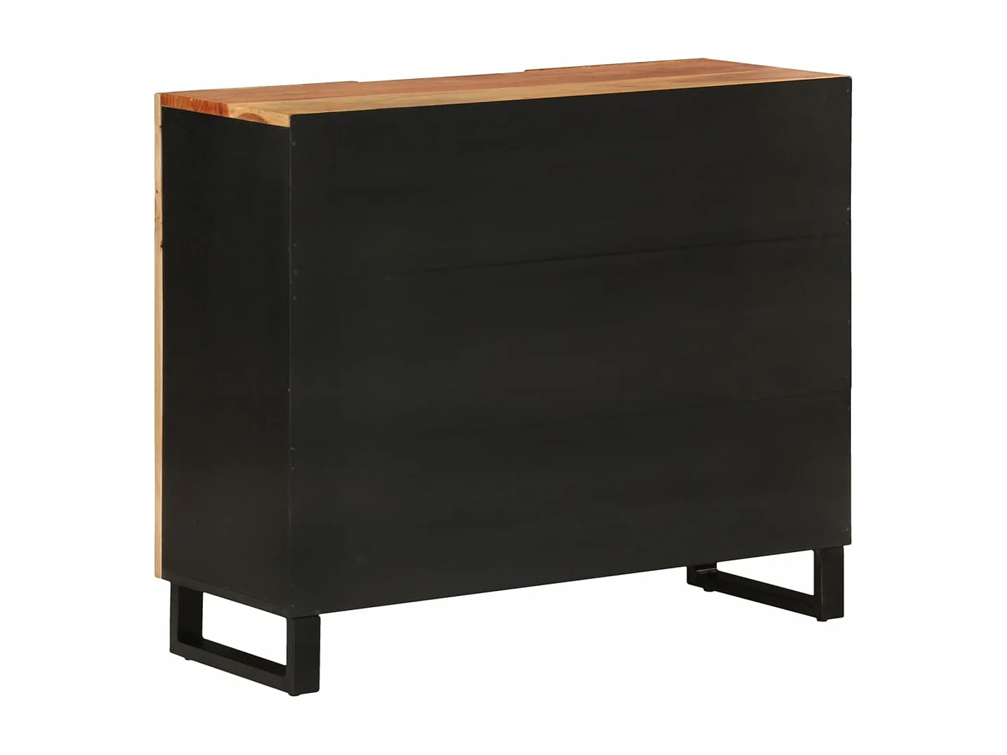 Aparador con 2 puertas madera maciza de acacia 90x33x75 cm