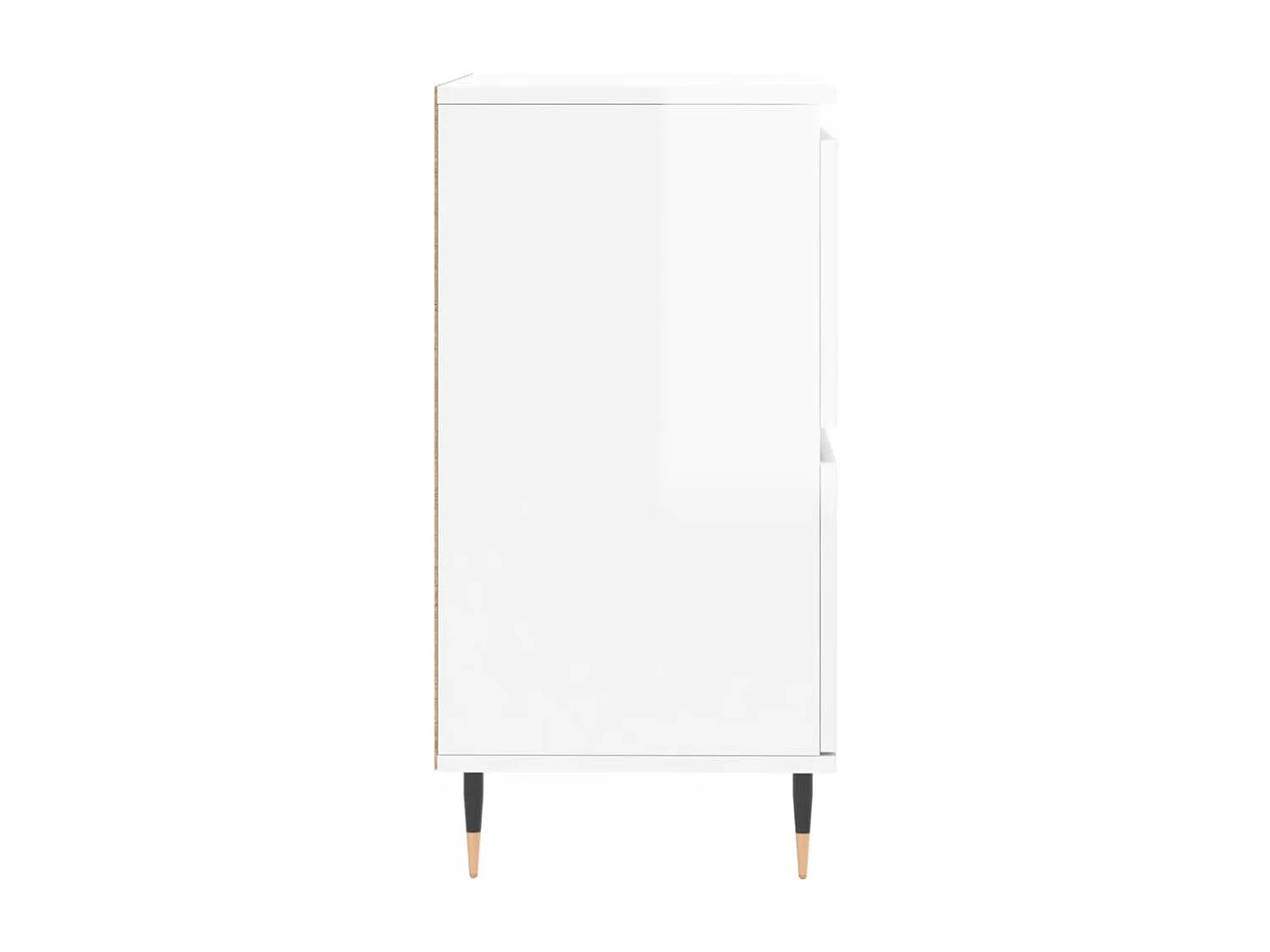 Buffets 3 pièces blanc brillant bois d'ingénierie