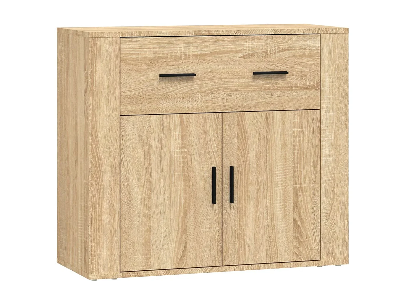 Aparadores 3 piezas madera contrachapada color roble sonoma