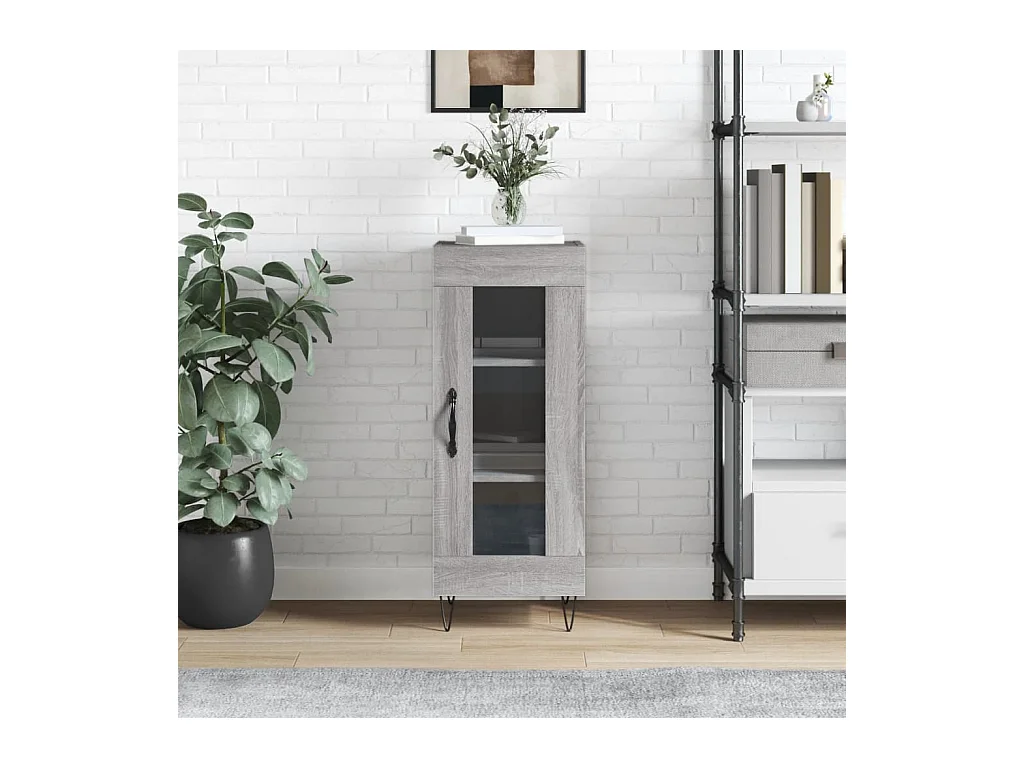 Buffet Sonoma gris 34,5x34x90 cm Bois d'ingénierie