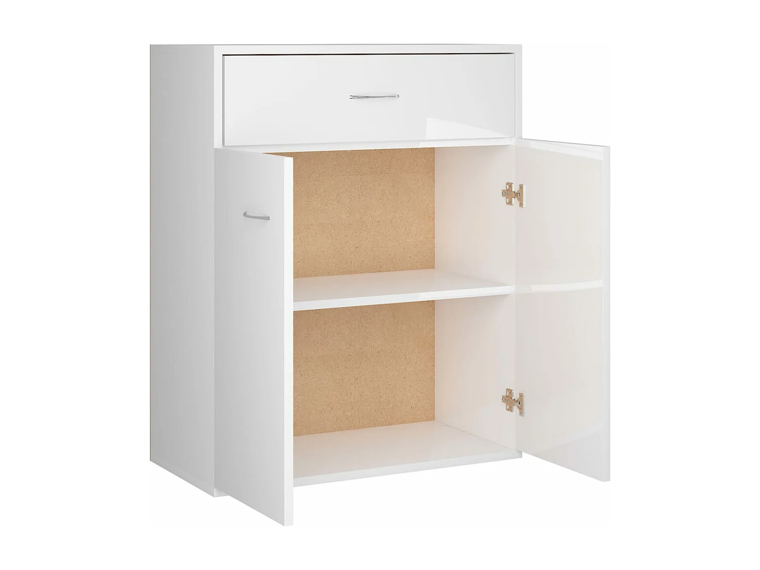 Buffet Blanc brillant 60x30x75 cm Aggloméré