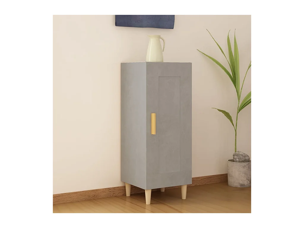 Buffet Gris béton 34,5x34x90 cm Bois d'ingénierie