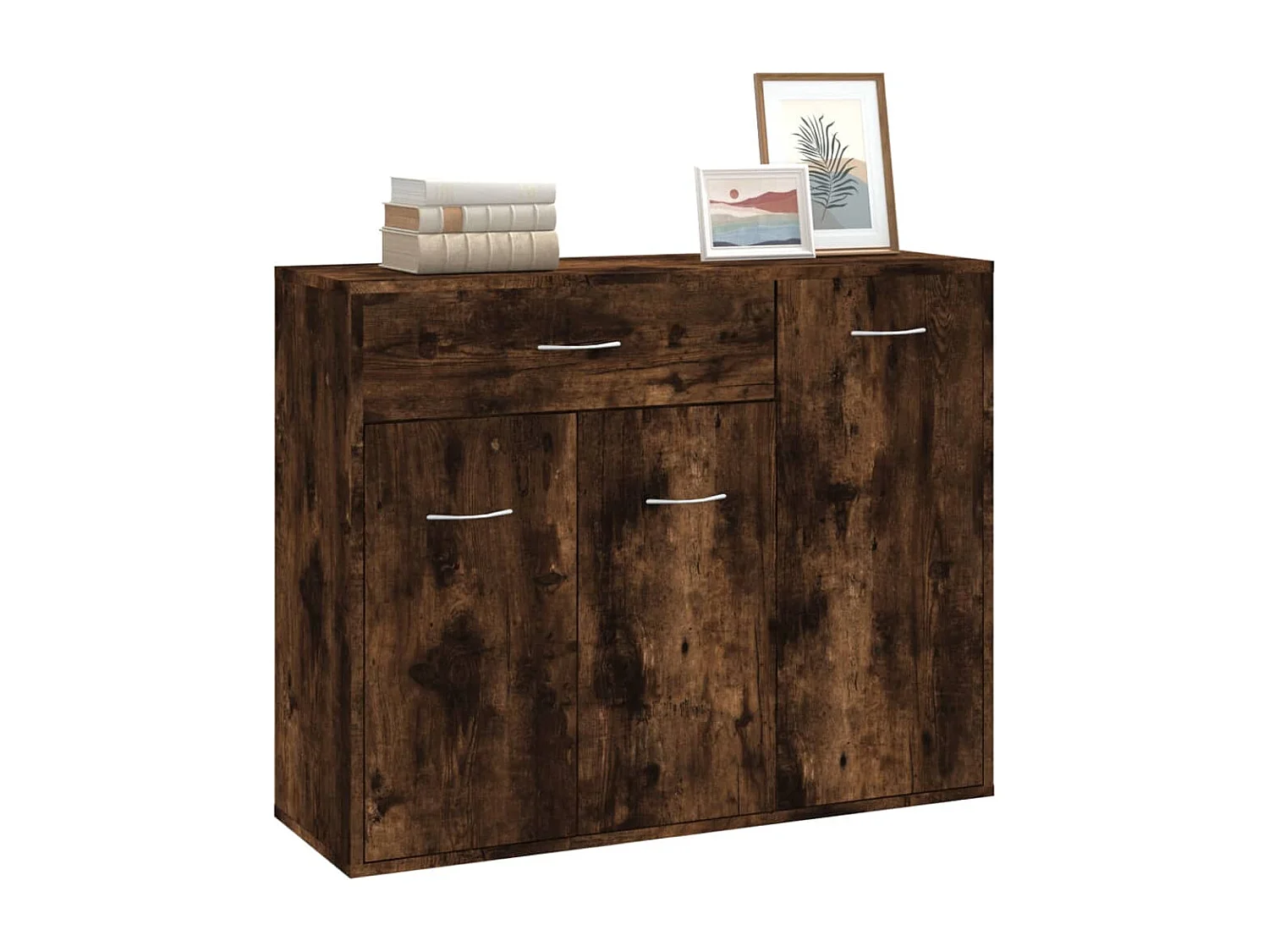 Buffet Chêne fumé 88x30x70 cm Bois d'ingénierie