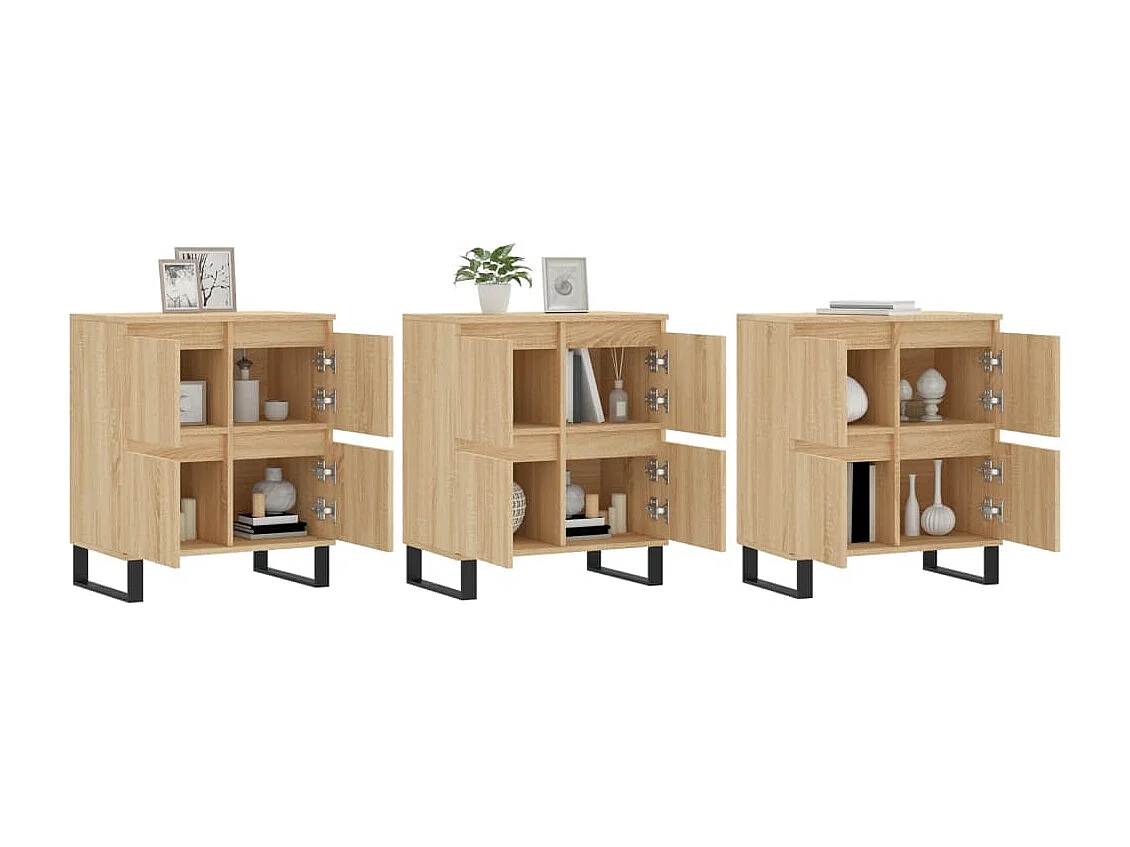 Buffets 3 pièces Chêne sonoma Bois d'ingénierie