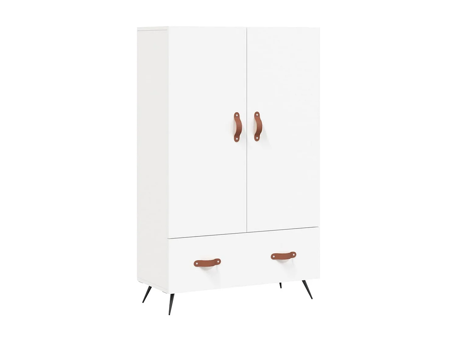 Buffet haut blanc 69,5x31x115 cm bois d'ingénierie