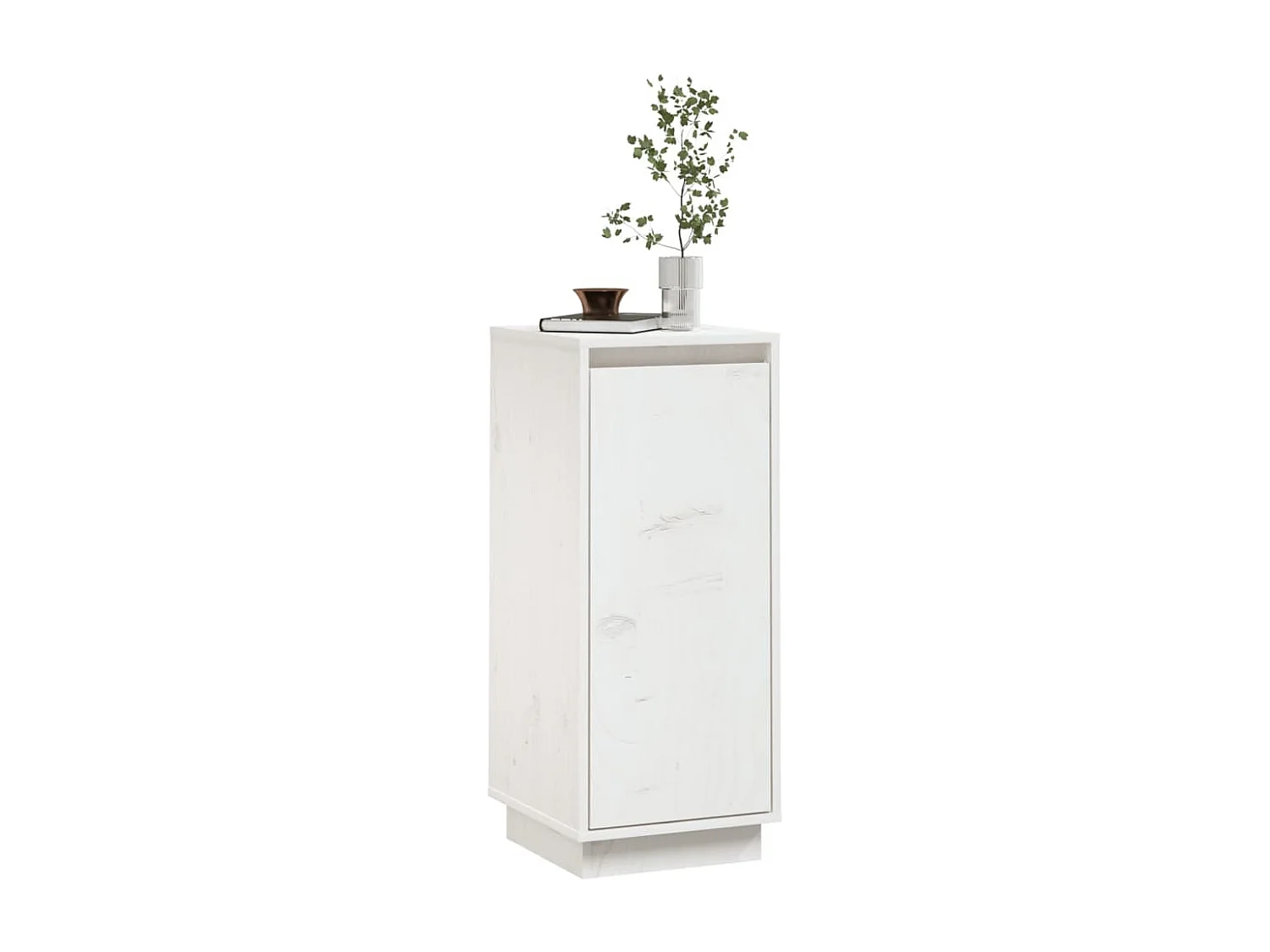 Buffet Blanc 31,5x34x75 cm Bois massif de pin