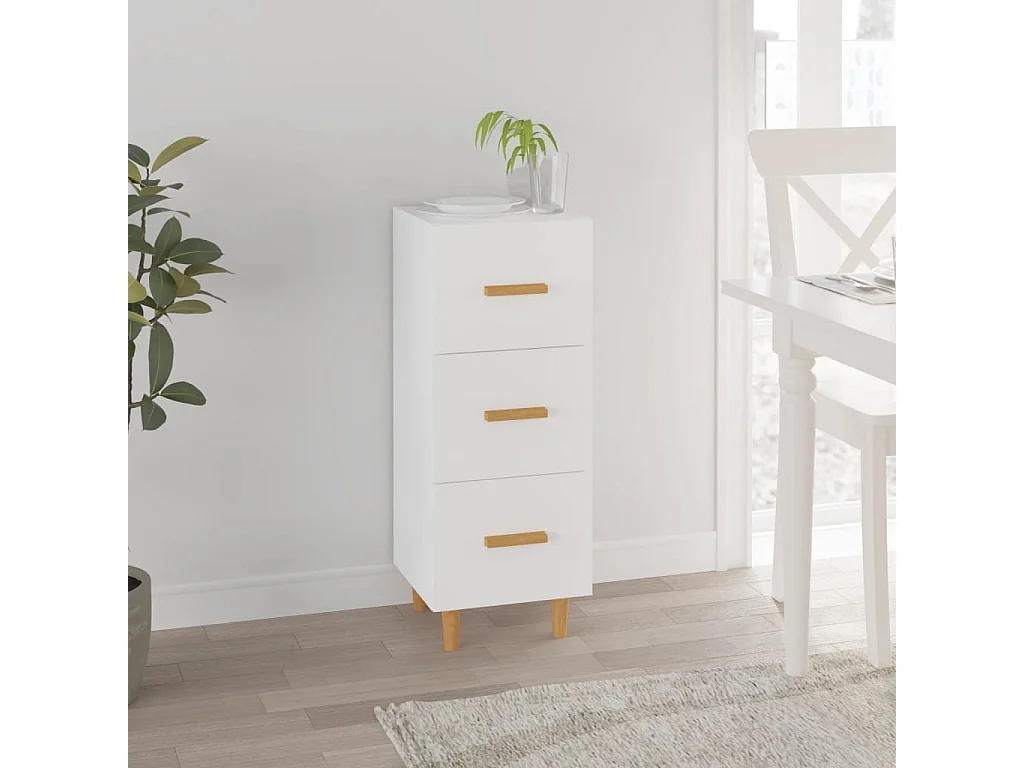 Dressoir 34,5x34x90 cm bewerkt hout wit