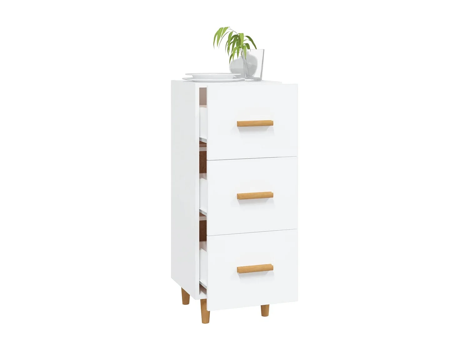 Buffet blanc 34,5x34x90 cm bois d'ingénierie