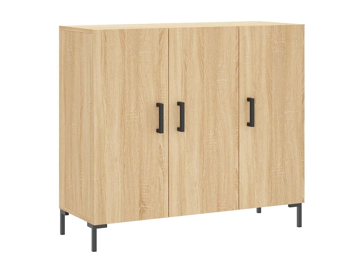 Dressoir 90x34x80 cm bewerkt hout sonoma eikenkleurig