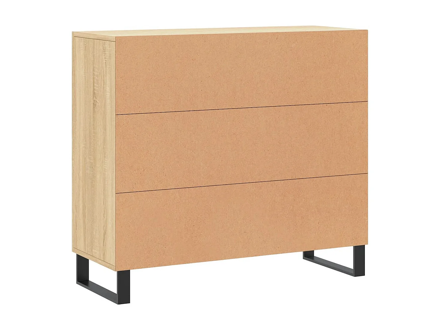 Dressoir 90x34x80 cm bewerkt hout sonoma eikenkleurig