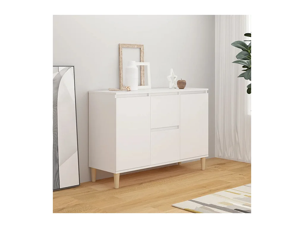 Buffet Blanc 103,5x35x70 cm Aggloméré