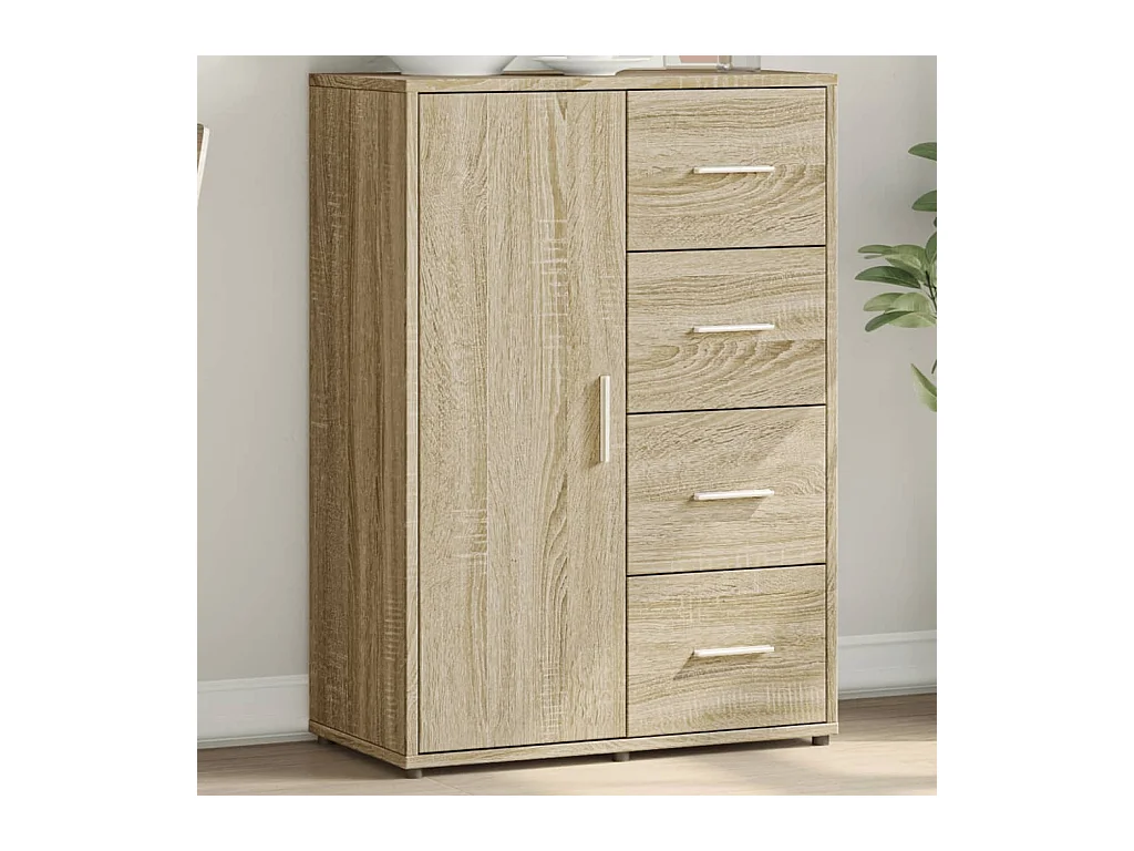 Buffet chêne sonoma 60x31x84 cm bois d'ingénierie