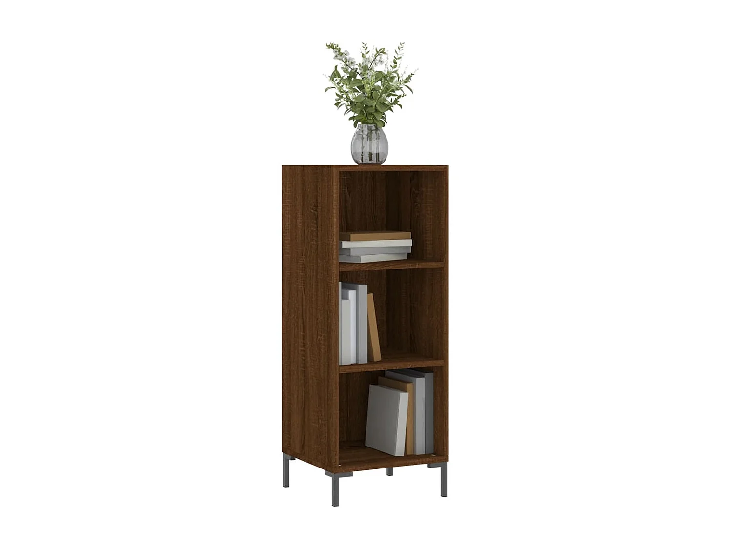 Buffet chêne marron 34,5x32,5x90 cm bois d'ingénierie