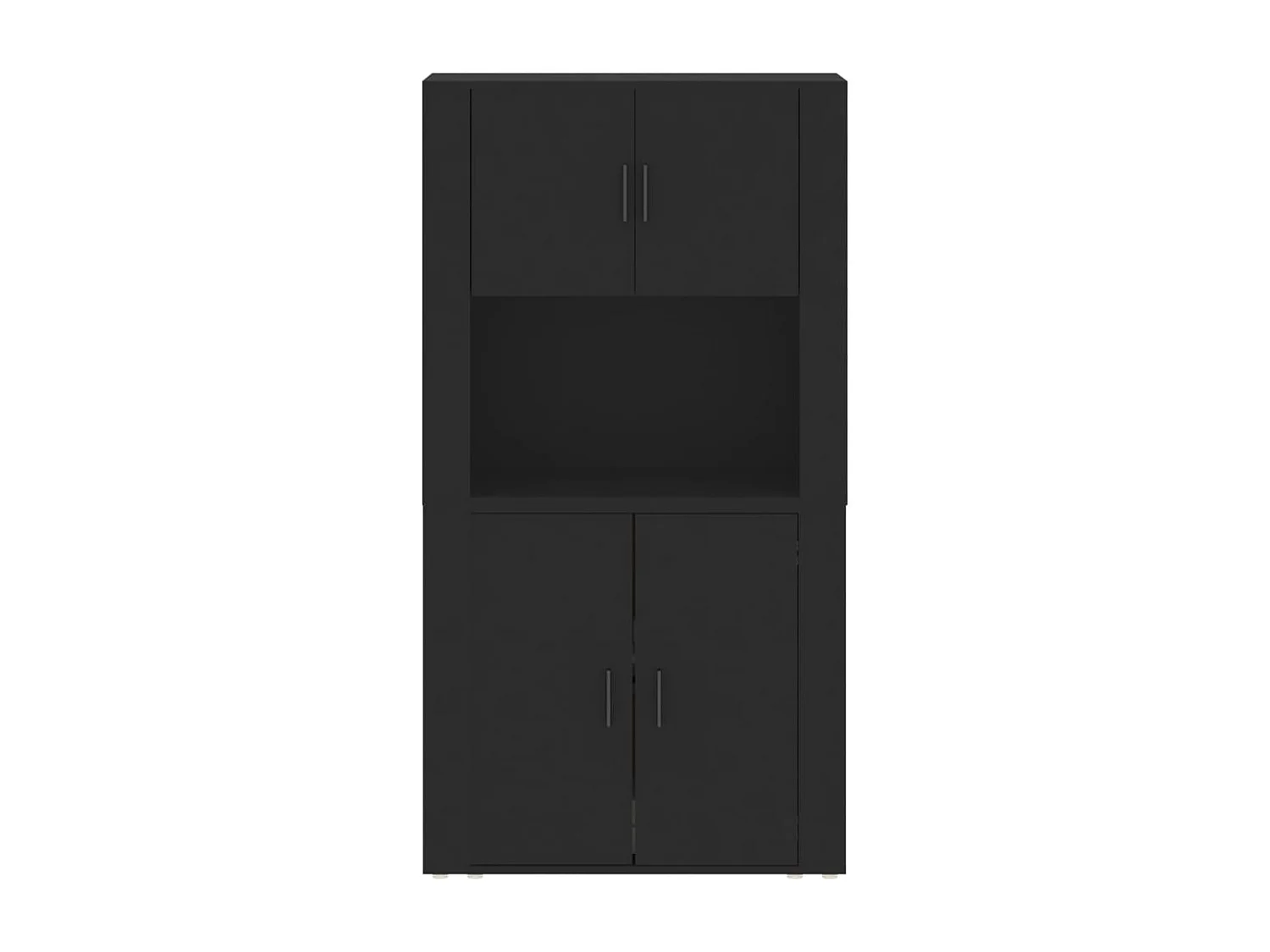 Buffet haut Noir Bois d'ingénierie