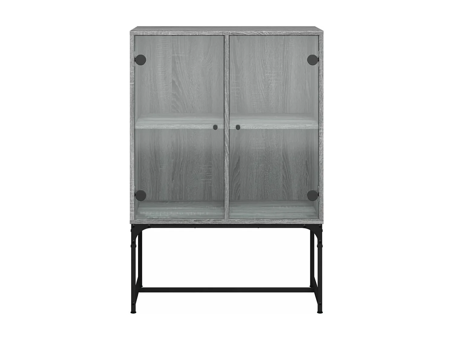 Armario auxiliar puertas de vidrio gris Sonoma 69x37x100 cm