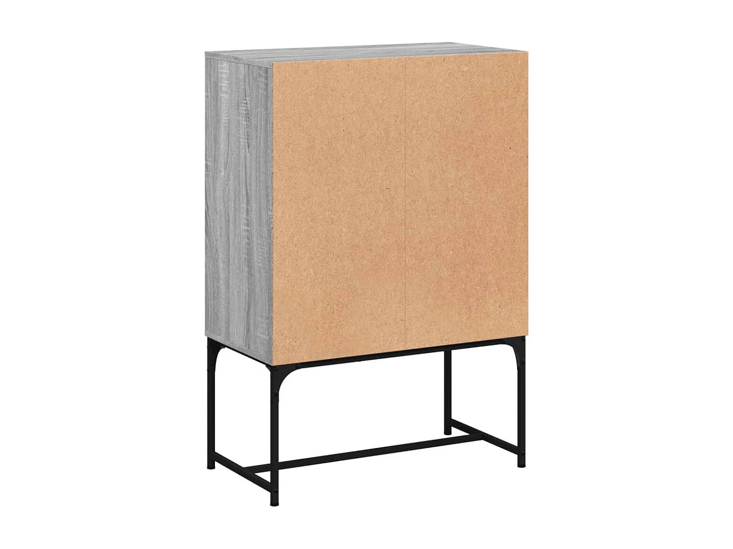 Armoire latérale avec portes en verre sonoma gris 69x37x100 cm