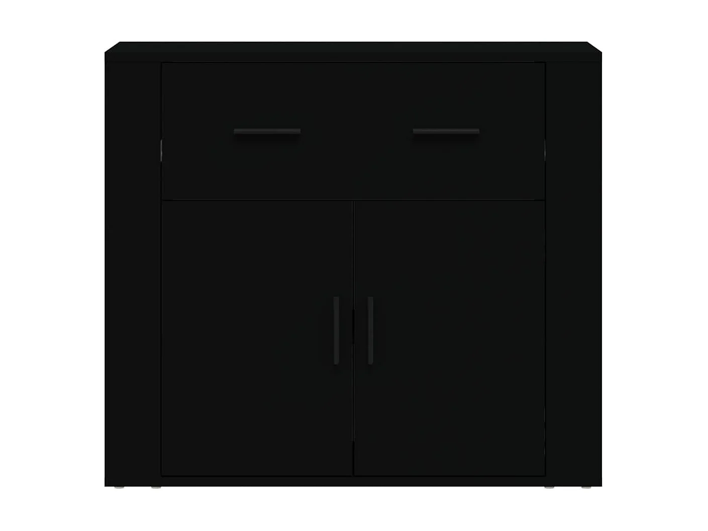 Buffet Noir 80x33x70 cm Bois d'ingénierie