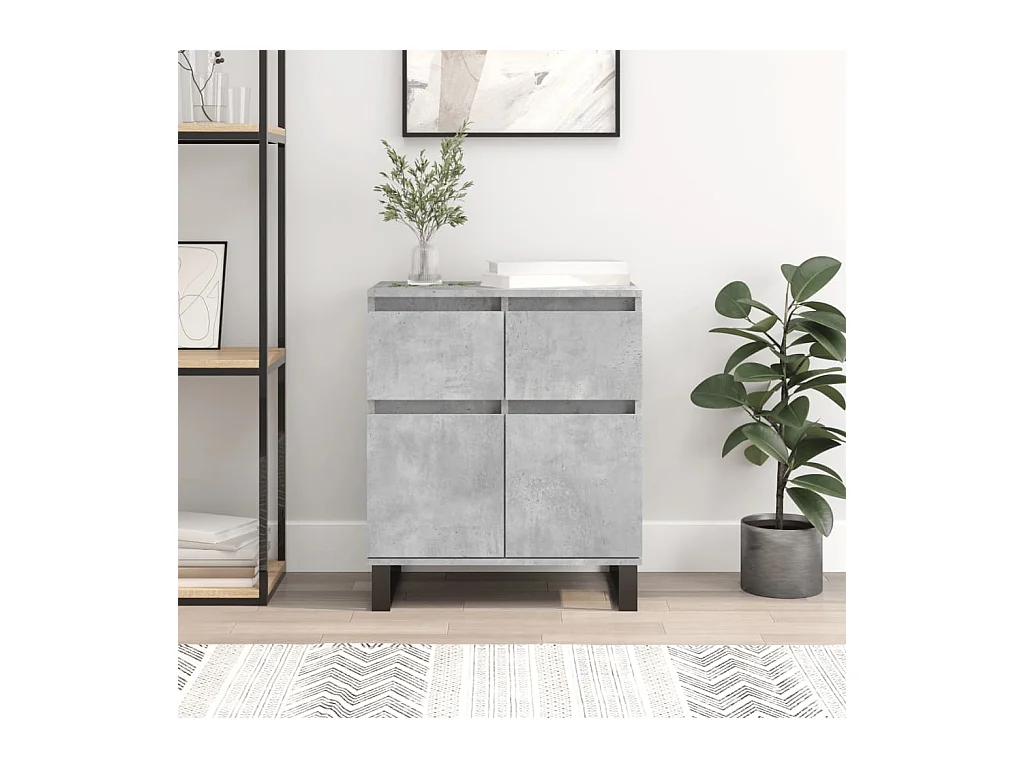 Buffet Gris béton 60x35x70 cm Bois d'ingénierie