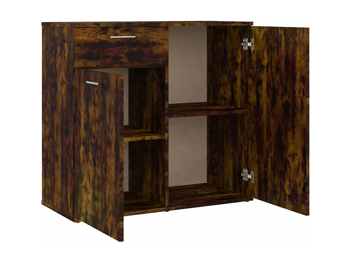 Buffet Chêne fumé 80x36x75 cm Bois d'ingénierie