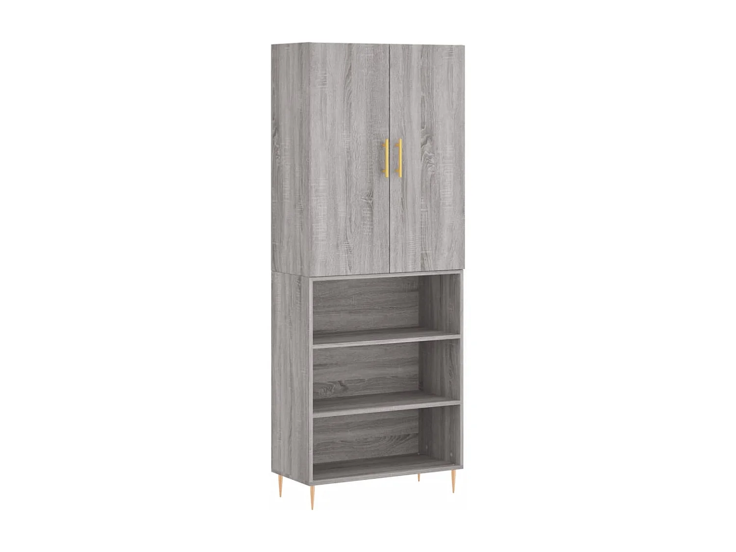 Buffet haut Sonoma gris 69,5x34x180 cm Bois d'ingénierie